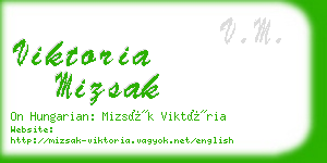 viktoria mizsak business card